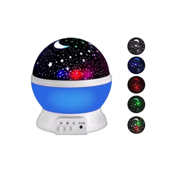 Velador Proyector De Estrellas Luz De Noche Giratorio Usb