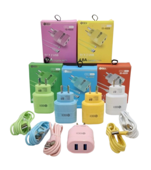 CARGADOR IBEK 4.8A TIPO C COLORES 2 USB