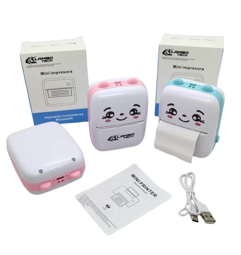 Mini Impresora Térmica Bluetooth / Compacta y Versátil